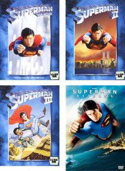 スーパーマン 全4枚 1 ディレクターズカット版【字幕のみ】、2 冒険編【字幕のみ】、3 電子の要塞【字幕のみ】、リターンズ 中古DVD セッ